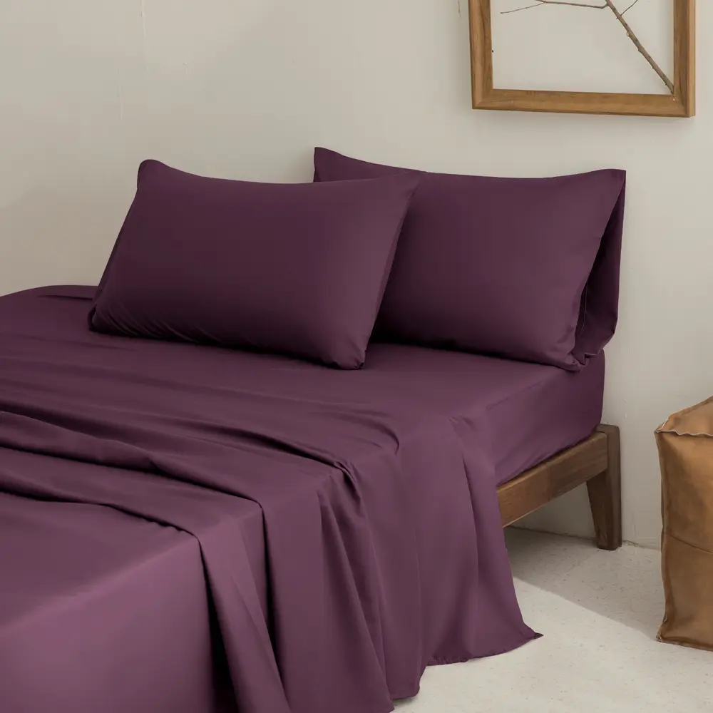 निर्माता 6Pcs शीट्स बिस्तर सेट सुरुचिपूर्ण 100% कपास Bedlinen बिस्तर सेट