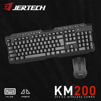 JERTECH KM200 2.4Ghz özelleştirilmiş bilgisayar ofis oyun kablosuz klavye ve fare Combo