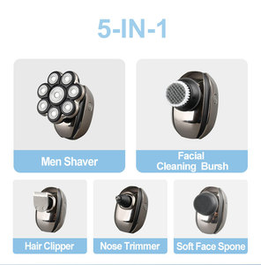 Customized Logo Multi <strong>Electric</strong> Rechargeable <strong>Shaver</strong> Cordless Multi Headed Profesional Beard Head <strong>Shaver</strong> for Bald Men