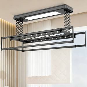 Factory direct sales intelligent remote control LED lighting, expandable and durable electric drying rack - Product Image 3