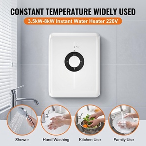 <span class=keywords><strong>Chauffe</strong></span>-<span class=keywords><strong>eau</strong></span> électrique instantané 8000W 220V, haute puissance, sans réservoir, température constante, chauffage rapide, économe en énergie, LED, plastique, anglais - Product Image 3