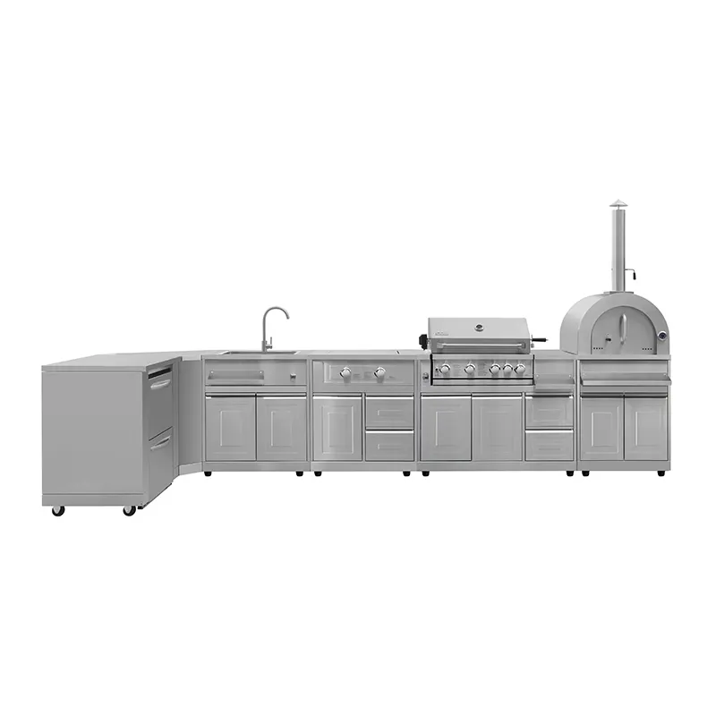 Hyxion Professional Outdoor Kitchen Bbq Island Gas Bbq Grill Double Kitchen Cabinet For Modern Kitchen