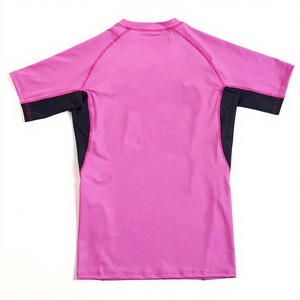 Maillot de bain unisexe à manches courtes, à séchage rapide, color-block, haut de sport pour adulte, rashguard MMA, grappling - Product Image 4