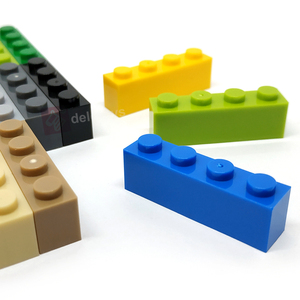 DELO TOYS (30 Colores) Piezas de Bricolaje 1x4, Bloques de Construcción MOC, Ladrillos de Construcción de Plástico, Juguetes de Ladrillos 1*<span class=keywords><strong>4</strong></span>, 1 X <span class=keywords><strong>4</strong></span> (NO.3010) - Product Image 5