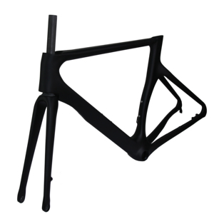 Telaio in fibra di carbonio per bici da strada ultraleggera con stelo e freni a disco curvi - Product Image 5