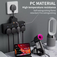 Multiprise avec protection contre les surtensions, rallonge électrique universelle avec ports USB