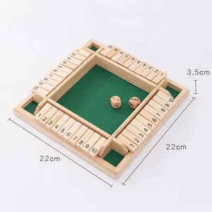 Nuevo Producto, Juegos de Mesa de Madera Personalizados con 4 Jugadores, <span class=keywords><strong>Juego</strong></span> de Dados Shut The Box para Niños y Adultos - Product Image 5