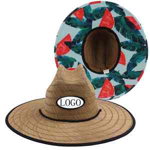 Sombrero de Paja Flexible Personalizado al por Mayor, Unisex, de Ala Ancha, para Viajes, Pesca, Salvavidas, para Hombre, con Logotipo Personalizado - Product Image 2