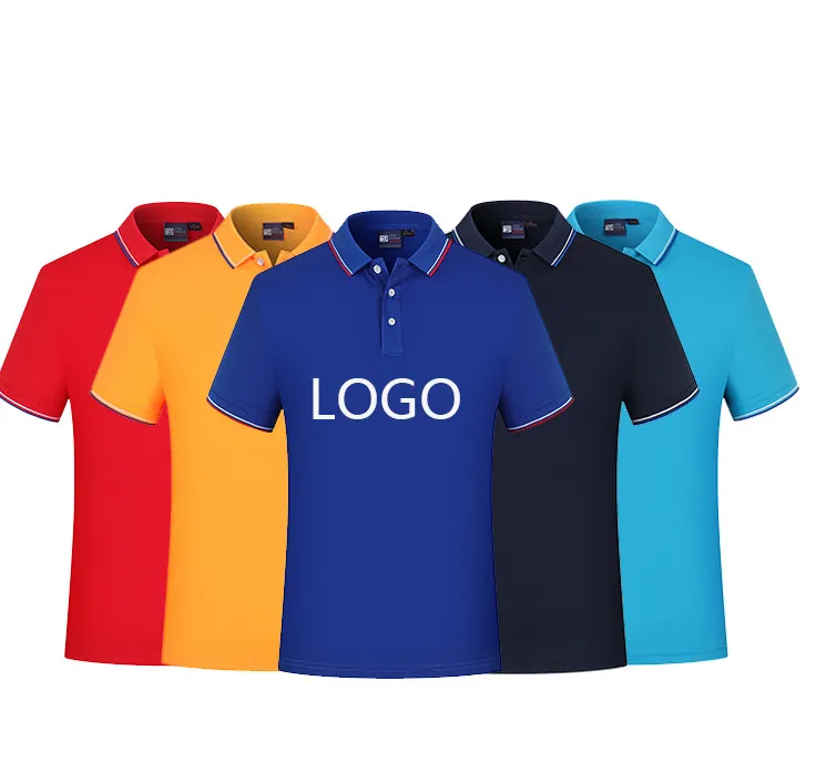 Summer High Quality Fit Custom Embroidery Logo Shirt For Men Solid Color Plain blank Mens Business Polo T Shirt