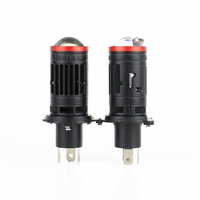 Ampoule de phare LED de voiture T06 H4 à lentille de projecteur, 45W 12000LM 6500K, faisceau Hi/Lo avec ventilateur, excellent rapport qualité-prix