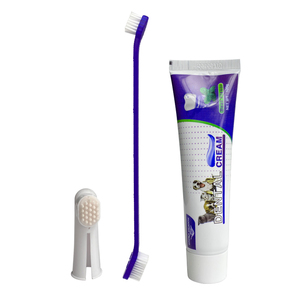 Kit de Cuidado Dental para Gatos 4 en 1 en Blister, <span class=keywords><strong>Cepillo</strong></span> de Dientes para Mascotas, Pasta de Dientes, <span class=keywords><strong>Cepillo</strong></span> de Dientes para Perros, Venta al por Mayor de Fábrica - Product Image 3