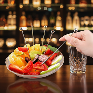 Forchette per Frutta in Acciaio Inox 304, Decorazioni per Cocktail, Forchette Creative per <span class=keywords><strong>Vino</strong></span> e Frutta - Product Image 1