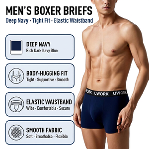 Boxer da <span class=keywords><strong>Uomo</strong></span> all'Ingrosso in <span class=keywords><strong>100</strong></span>% <span class=keywords><strong>Cotone</strong></span> Termosaldato con Logo Personalizzato Mutande Morbide e Traspiranti Boxer di Alta Qualità e Comfort per <span class=keywords><strong>Uomo</strong></span> - Product Image 2