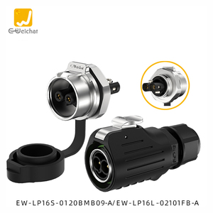 Connecteur de câble étanche IP68 LP16 <span class=keywords><strong>Aviation</strong></span> 20A 400V en alliage de cuivre avec boîtier PBT, 2-3 broches, pour montage sur panneau électrique, prise mâle/femelle - Product Image 6