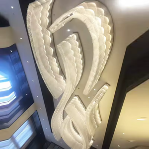 Lustre en cristal de luxe moderne pour grand projet Plafonnier Commutateur de contrôle de la source d'alimentation CA Matériau en verre-pour l'éclairage du centre commercial - Product Image 1