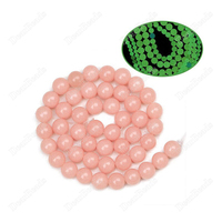 Vente en gros, nouveauté, stock, perles fluorescentes pour la fabrication de bijoux, bracelets, 6mm, 8mm, 10mm