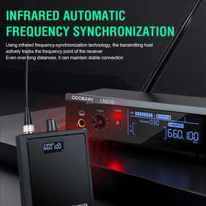 Système de monitoring intra-auriculaire sans fil GOORAI LM210 IEM 6 canaux, émetteur stéréo UHF, bodypack pour musiciens de scène - Product Image 2