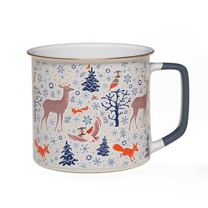 Taza <span class=keywords><strong>de</strong></span> café <span class=keywords><strong>de</strong></span> cerámica <span class=keywords><strong>de</strong></span> 12oz con diseño personalizado <span class=keywords><strong>de</strong></span> Forest and Deer View - Product Image 4