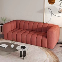 Ensemble de canapés d'angle capitonnés en tissu cachemire de luxe, fabriqué en usine, canapé-lit KD personnalisable pour hôtel et salon