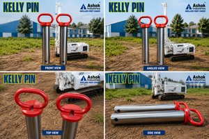 Ashok Industries Kelly Pin Steel <b>Drill</b> Connection High Strength Durable Precision Engineered Rust Resistant 6000 Working - Product Image 3