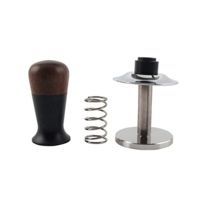 Tasseur à expresso en acier inoxydable à base ondulée pour porte-filtre de 58 mm, tasseur auto-nivelant à triple ressort - Product Image 5