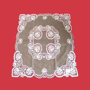 Custom 100% Polyester Cutwork Embroidery <strong>Square</strong> <strong>Tablecloths</strong> - Product Image 2