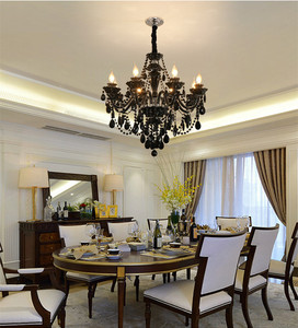 JYLIGHTING <span class=keywords><strong>lampadario</strong></span> <span class=keywords><strong>moderno</strong></span> europeo lampadari di cristallo a candela in vetro nero per <span class=keywords><strong>sala</strong></span> banchetti - Product Image 6