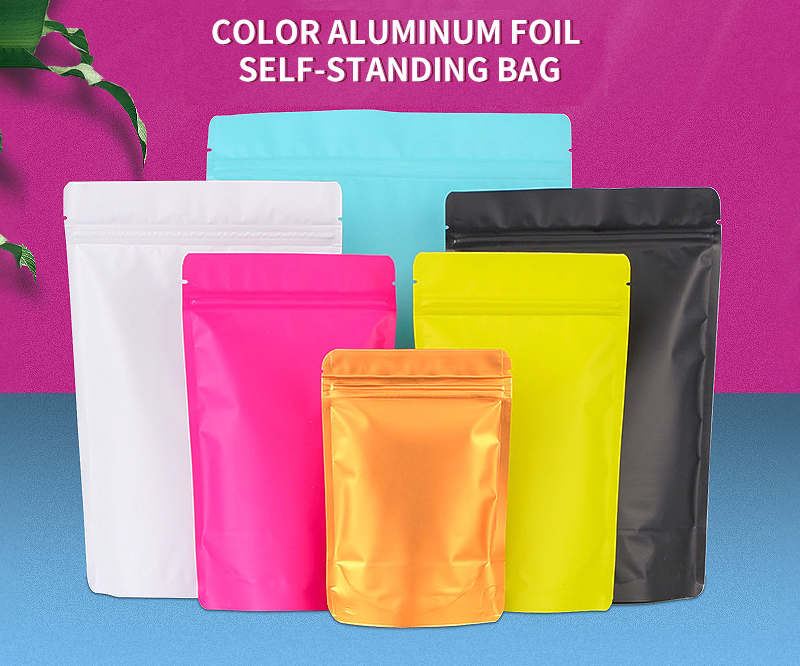 Biodegradable Standing Up Pouch Aluminum Foil Vacuum Tea Bag, Food Packaging Custom Ziplock Stand Up Pouch