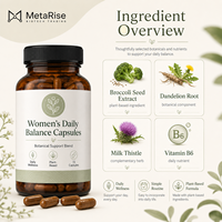 Capsules de bien-être pour femmes en marque blanche OEM avec vitamine C, soutien immunitaire, nutrition quotidienne, complément alimentaire, 72 unités