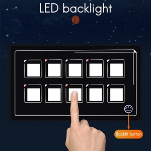 แผงสวิตช์มัลติฟังก์ชั่นรีโมต10แก๊ง, แผงควบคุมสำหรับเรือ RV เรือยอชท์ - Product Image 4
