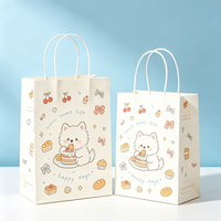 Sacs en papier kraft gaufrés personnalisés écologiques en gros avec poignée pour la restauration et logo