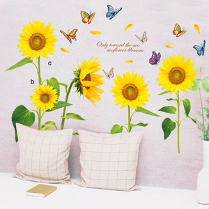 Hoa Hướng Dương Dán Tường Bướm Cho Nhà Cửa Phòng Khách Phòng Ngủ Phòng Trẻ Em Trang Trí Trong Nhà Bếp Đề Can Trang Trí - Product Image 1