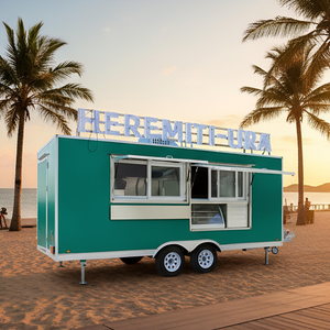 รถขายอาหารเคลื่อนที่พร้อมอุปกรณ์ครบครัน รถพ่วงขายทาโก้ ครัวเคลื่อนที่ รถขายพิซซ่า กาแฟ ไอศกรีม บาร์บีคิว รถขายอาหารเคลื่อนที่ราคาประหยัด - Product Image 1