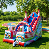 Giant 20 Kids Eco Friendly 0.55mm PVC Dry Inflatable Bouncer Slide Combo 4x10x6m for Outdoor Party Rental