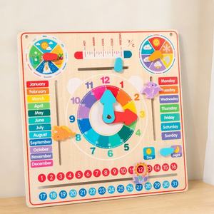 Tablero de Actividades Multifuncional de Madera Montessori, Reloj, Calendario, Clima, Estaciones del Año, Juguete Educativo Temprano para el Desarrollo Cognitivo de los Niños - Product Image 2