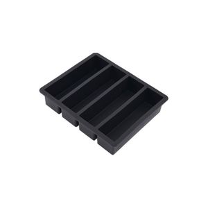 Moule à glaçons en silicone de qualité alimentaire, 4 compartiments, rectangulaire, pour boissons, cocktails, whisky - Product Image 3