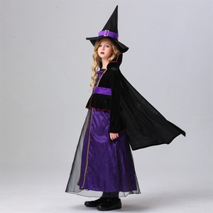 Disfraz de Bruja Morada para Niñas de 8 a 13 Años, Conjunto de Vestido y Sombrero para Halloween, Primavera 2025 - Product Image 4