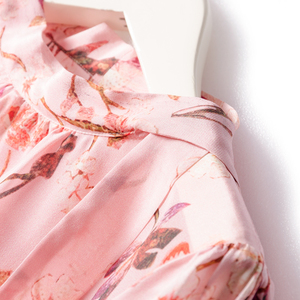 2021 nuova primavera <span class=keywords><strong>camicia</strong></span> di seta di gelso stampata in Crepe De Chine <span class=keywords><strong>camicia</strong></span> di seta merlata - Product Image 5