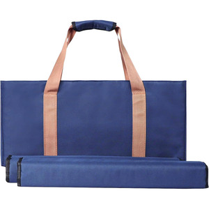Sac de Mahjong en toile personnalisé avec grande fermeture éclair, motif floral pagode bleu et blanc, ensemble de sacs de rangement portables pour voyage, assorti - Product Image 6