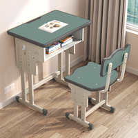 Confortable en plastique siège unique bleu mobilier scolaire chaise enfant étude Portable formation bureau et chaise ensemble