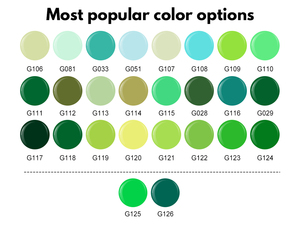 Set Professionale di Smalto Gel FZN TPO Free, Kit Gel UV Senza HEMA Colore Verde per Uso in Salone e Domestico, Prezzo all'Ingrosso con Custodia - Product Image 5