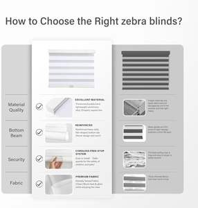 Tende Zebra senza fili bianche doppio <span class=keywords><strong>rullo</strong></span> doppio strato tende per finestre giorno e notte facile installazione tende porta - Product Image 5