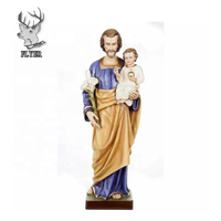 Statue de Jésus en résine personnalisée en fibre de verre, peinte à la main, religieuse, catholique, grande taille, sculpture de Jésus en résine