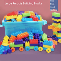 Ensemble de blocs de construction de grande taille pour enfants, 100 pièces, jouet en plastique pour l'éducation préscolaire, maternelle