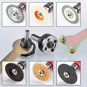 18pc 10mm Electric Drill Conversion Angle Grinder Connecting Rod and <b>8</b> Sanding Discs Kit for Metals Handle Holder Adapter - Product Image 3