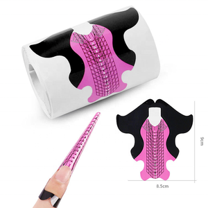 Estensioni <span class=keywords><strong>Forme</strong></span> di Arte del chiodo Manicure Morbido Private Label di Base Solido 100pcs Nail Forms - Product Image 3