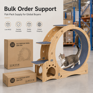 Rueda de Ejercicio para Gatos, Multicapa, 4 en 1, Estética, Silenciosa, Ecológica, de Madera, Moderna, para Gatos de Interior - Product Image 6