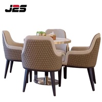 Fauteuil Lounge Individuel Style Nordique Moderne en Métal et Bois pour Projets Hôteliers et Restaurants