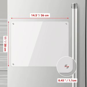 Tableau effaçable à sec magnétique pour réfrigérateur, épaisseur 3 mm, 14,2x11 pouces, lot multi-pièces, dos en acrylique transparent – Nouveauté 2026, Vente Flash - Product Image 2