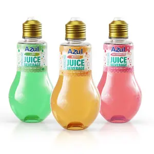 Aangepaste Frisdrank 350Ml Bolvormige Fles Koolzuurhoudende Drank Mousserende Ananas Sap Glazen Flessen